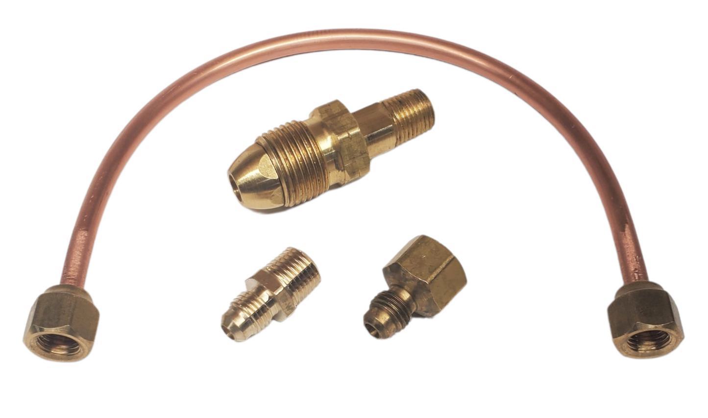 Propane Tank Pigtail Gas Line Male POL to Male 1/4" NPT Choose Length Flare 1/4"