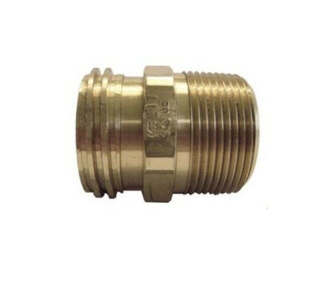 ME217 1-3/4 male acme 1-1/4" MPT male pipe thread brass propane adapter