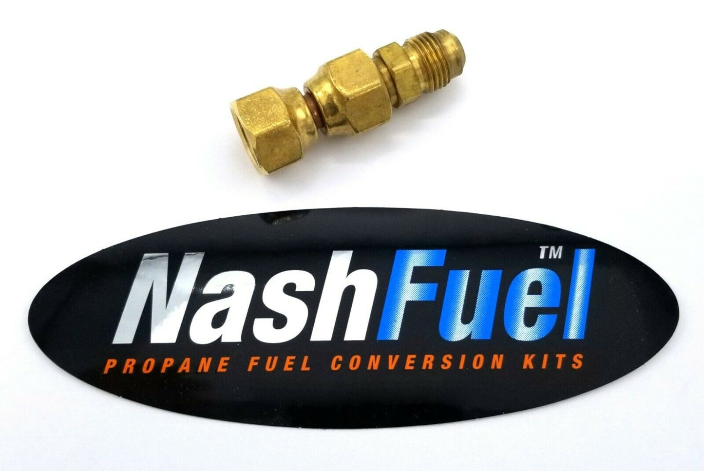 Female to Male 3/8" SAE Flare Propane Natural Gas LPG Adapter Brass 45° Tube