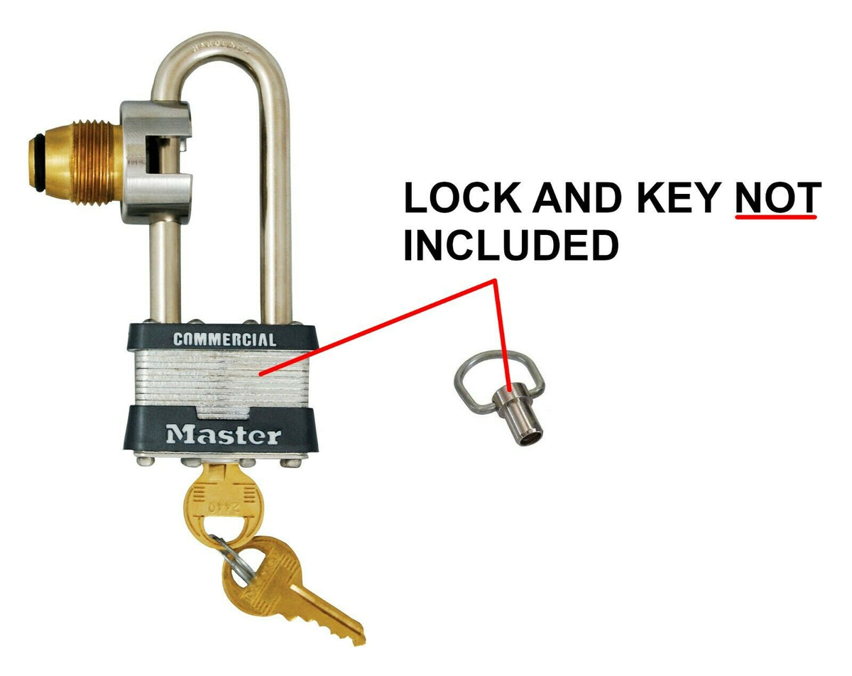 ME530P Saf T Lok POL Soft Nose Use w Pad Lock Propane Tank Vapor BBQ A