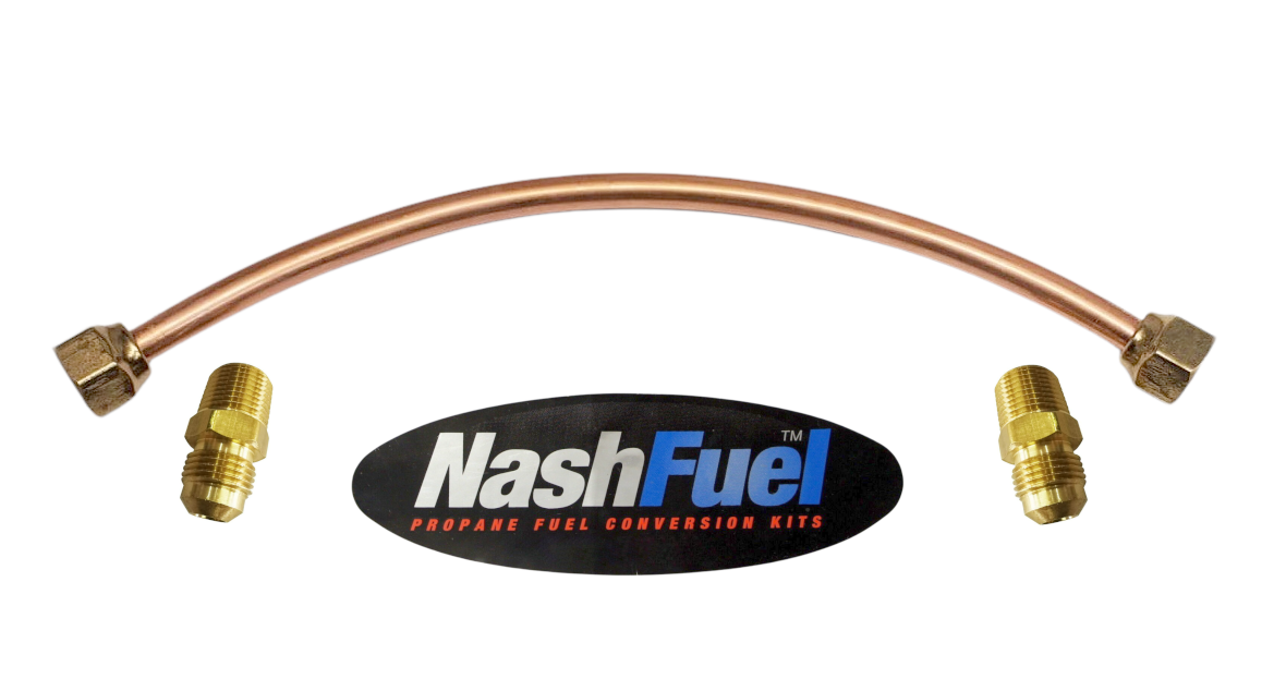 1/2" SAE Flare Copper Tubing Propane Heavy Duty Choose Length 3/8" NPT Nash Fuel