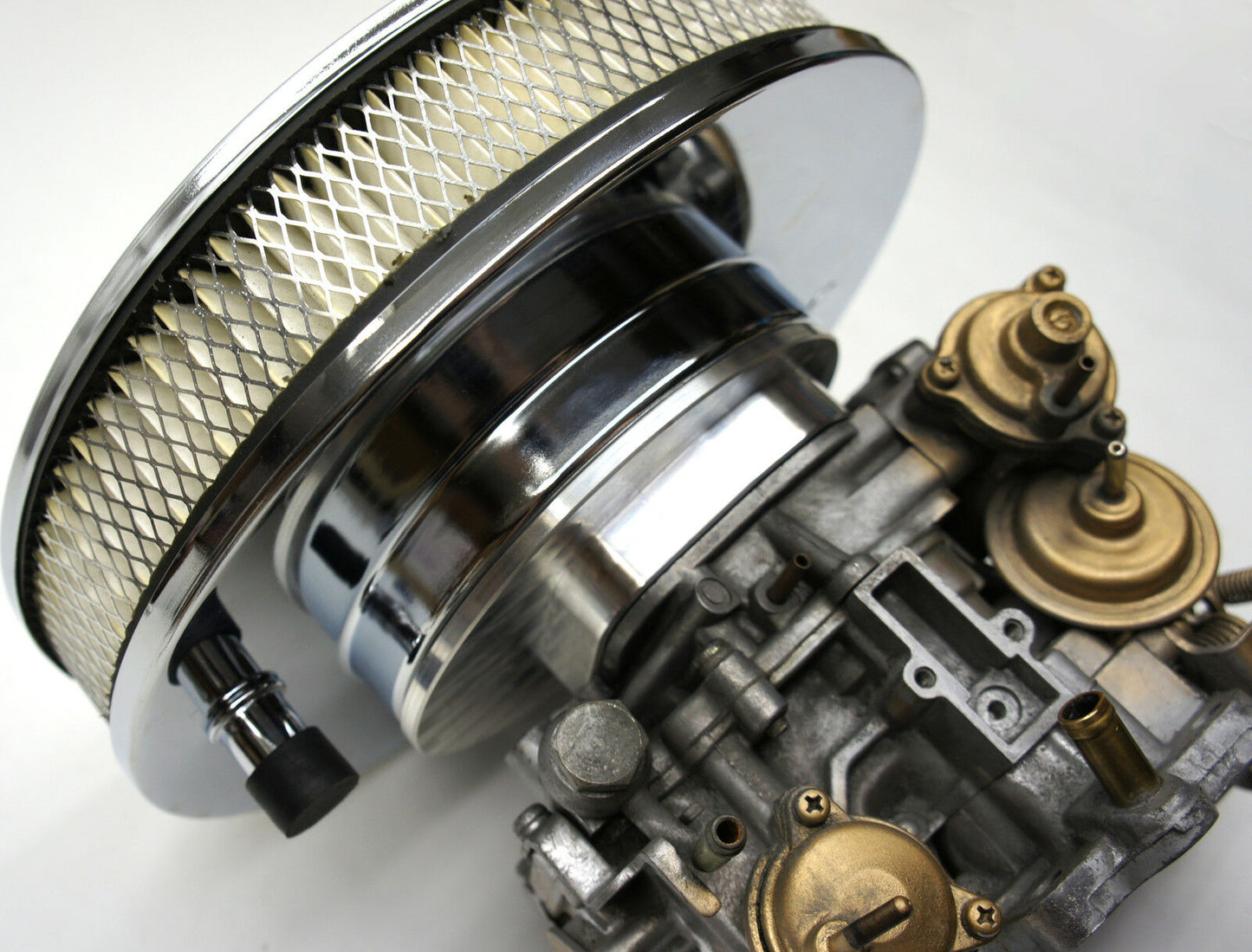 ADAPTER & EDELBROCK AIR CLEANER FILTER KIT FOR TOYOTA 22R 22 R CARBURETOR 5-1/8