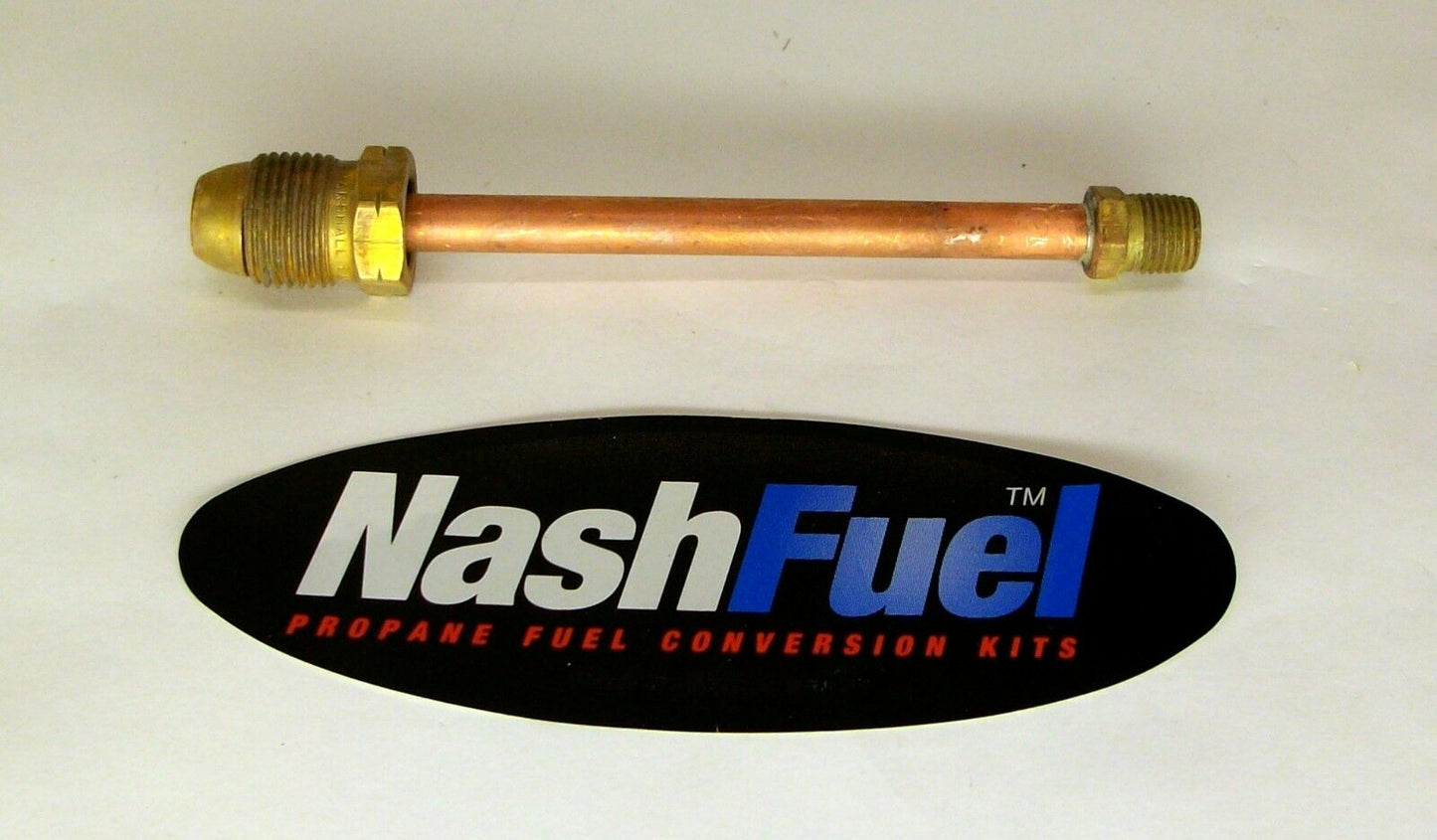 6" HOGTAIL MALE POL TO 1/4" MALE NPT COPPER PROPANE TANK EXTENSION REGULATOR LPG