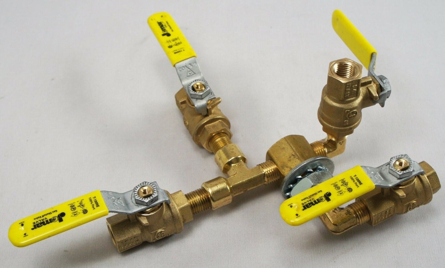 4 WAY HIGH PRESSURE PROPANE MANIFOLD BALL VALVE LOCK OFF LIQUID VAPOR 1/4" NPT