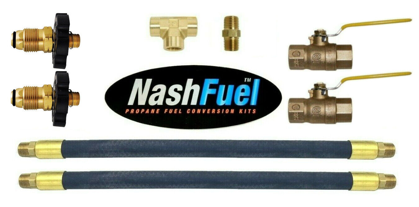 Vapor Propane Tank Manifold Kit Link Cylinders Tanks Rubber Hose Ball Valve LPG