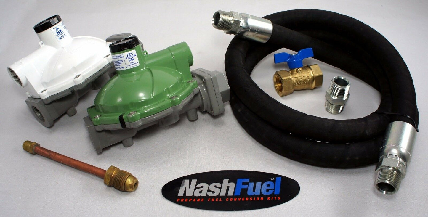 PROPANE HOME SUPPLY KIT 1 MILLION BTU REGULATOR 3/4" 6FT CRIMPED HOSE HOUSE 180°