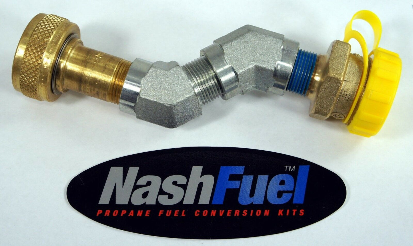 7" 45° PROPANE FILL FILLER VALVE EXTENSION ADAPTER 1 3/4" ACME MOTORHOME RV LPG ME574EXT