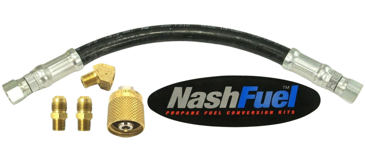 Forklift Propane Crimped Hose Assembly 7141F Tank Connection 1/4" NPT 350psi LPG