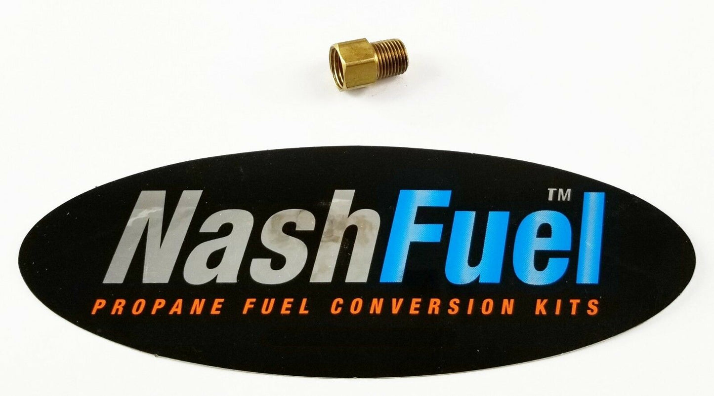 MALE 1/8" NPT - FEMALE 1/4" INVERTED FLARE PROPANE NATURAL GAS FITTING LPG PIPE
