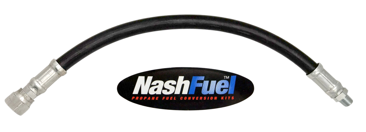 1/2" Female 37° SAE Flare 1/4" NPT Crimped Propane Hose Assembly Liquid Vapor