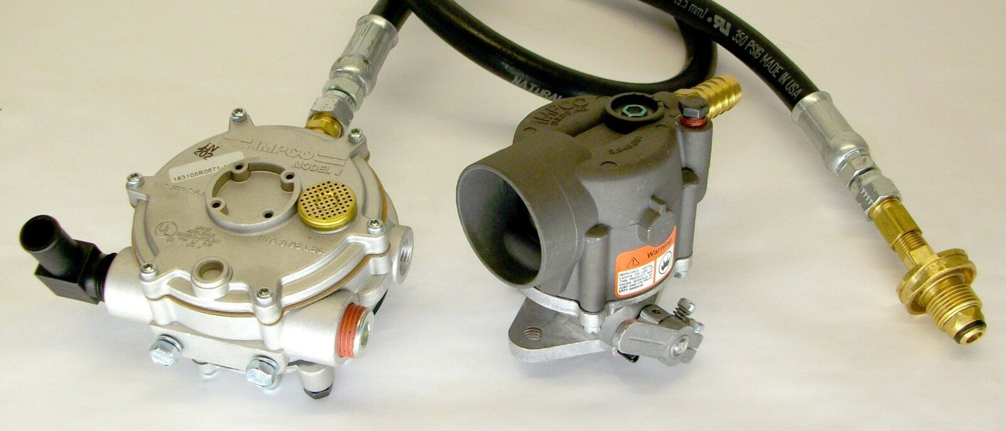 CUSTOM KIT CA55-8 MODEL J REGULATOR IMPCO ORIGINAL COMPONENTS HIGH PSI HOSE