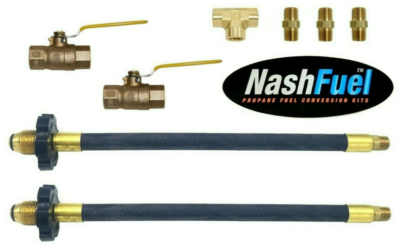 Dual Vapor Tank Hose Connection Ball Valves POL Two Tanks One Regulator