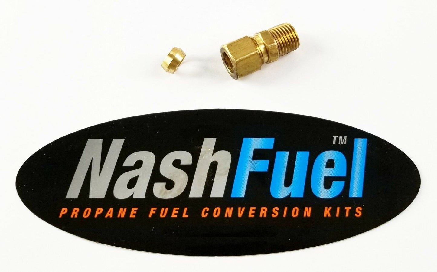 MALE 1/4" NPT - 3/8" OD TUBE COMPRESSION AIR PROPANE NATURAL GAS FITTING PIPE