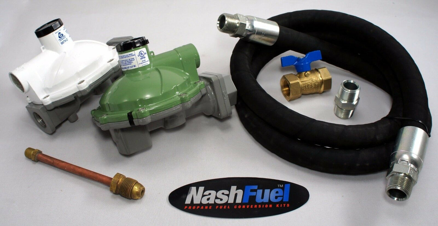 PROPANE HOME SUPPLY KIT 1 MILLION BTU REGULATOR 3/4" 6FT CRIMPED HOSE HOUSE 90°