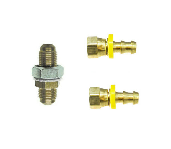 3/8" M. Flare Straight Propane Bulkhead Male SAE RV Motorhome Generator 3/8 Hose