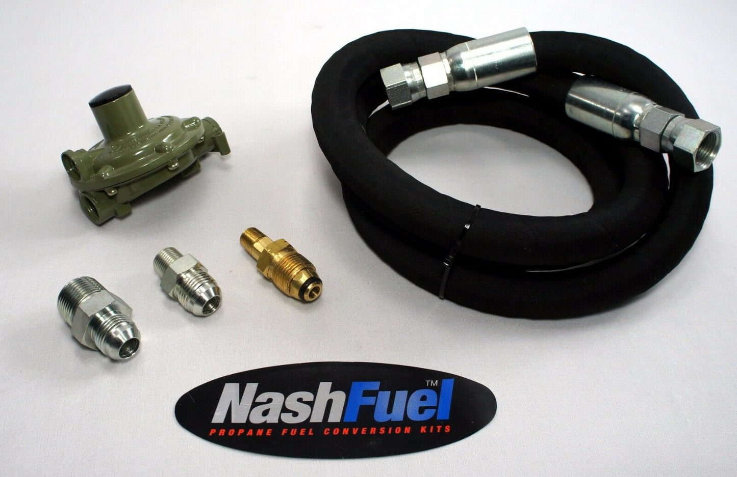 PROPANE GENERATOR REGULATOR AND CRIMPED HOSE KIT TANK TO KN REGULATOR 25KW 15FT