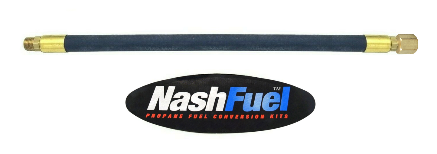 Crimped 1/4" Male NPT to 1/4" Female Pipe Thread Rubber Pigtail Propane LPG BBQ