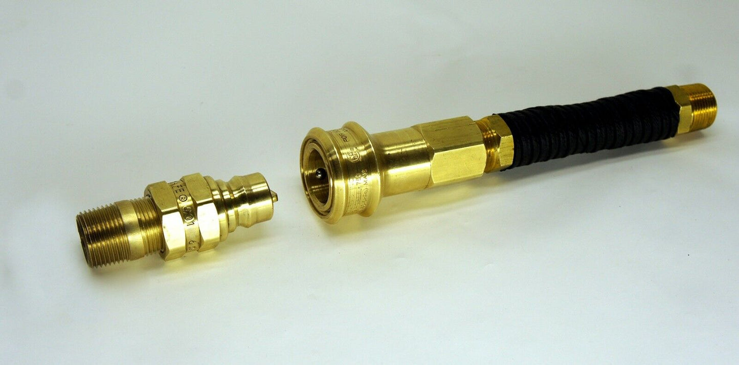 6FT 3/4" LOW PRESSURE NATURAL GAS OR PROPANE QUICK DISCONNECT CLAMP SUPPLY LINE