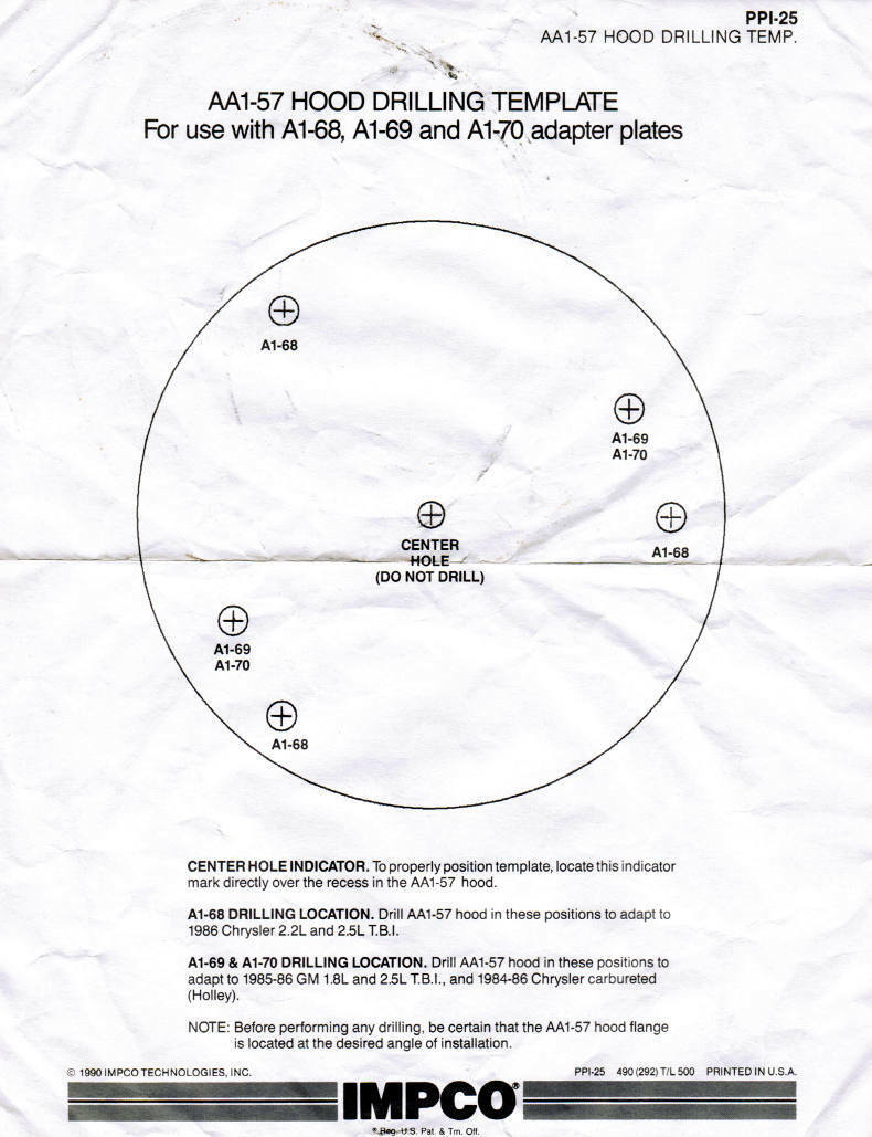CHRYSLER 2.2L 2.5L TBI THROTTLE BODY INJECTION ADAPTER IMPCO DUAL CA300 DODGE