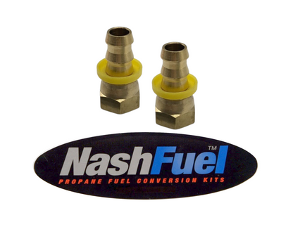 3/8" 1/2" 3/4" Female Flare to Hose Barb Pushlock Propane Natural Gas Hose Brass