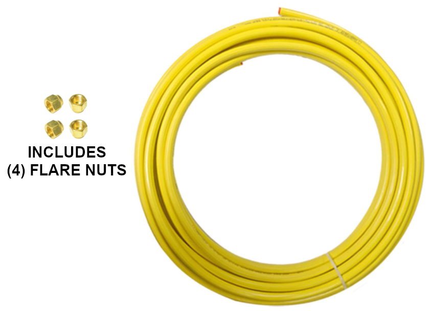 Polyethylene Copper Tubing 50ft/100ft Flare Nut SAE 45° Fitting Propane 1/2"