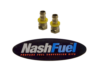 3/8" 1/2" 3/4" Female Flare to Hose Barb Pushlock Propane Natural Gas Hose Brass