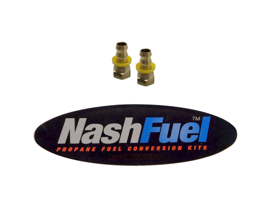 3/8" 1/2" 3/4" Female Flare to Hose Barb Pushlock Propane Natural Gas Hose Brass