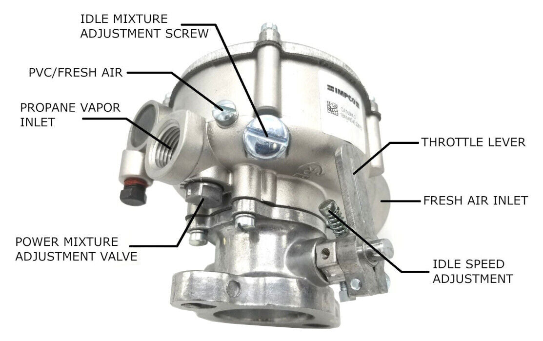 Propane Conversion Kit 2-7/8" Center to Center 100hp Upgrade Zenith Algas JS Vaporizer