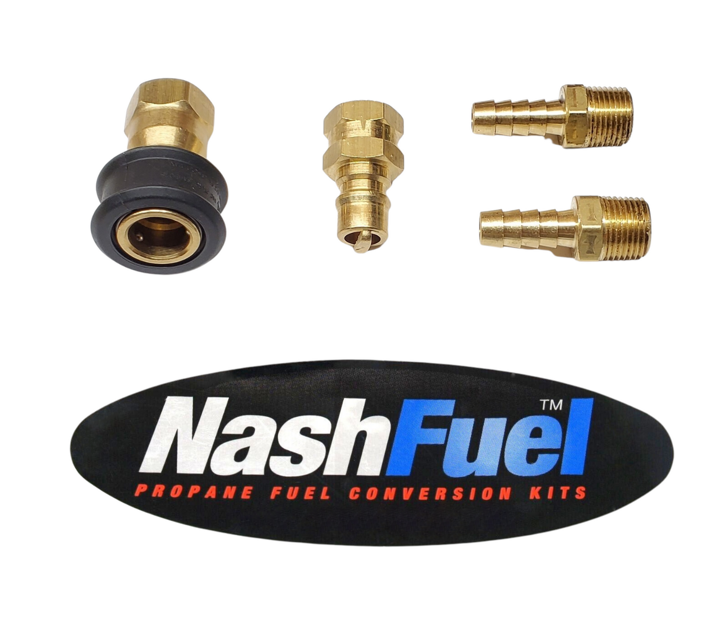 3/8" - 1/2" Flare Barb NPT Low Pressure Quick Connection 0.5psi Propane Natural