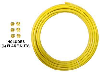 Polyethylene Copper Tubing 50ft/100ft Flare Nut SAE 45° Fitting Propane 1/2"