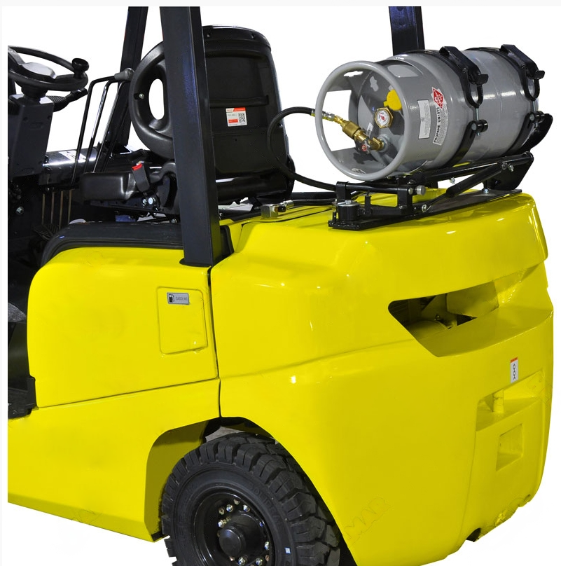 Swing Out and Down Horizontal 8 Gallon 33.5lb Forklift Propane Tank bracket LPG