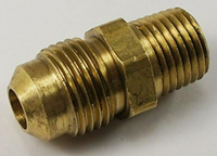 48-64 3/8" Male SAE Flare to Male 1/4 NPT Brass Adapter Propane Air Natural Gas 48EC