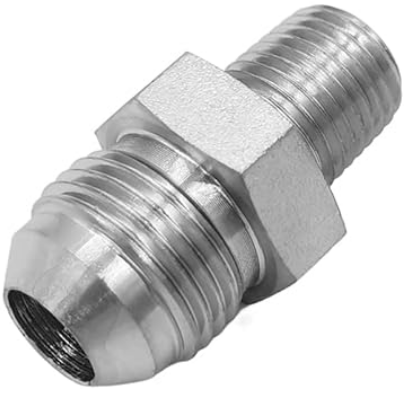 2404-08-04 1/2" Male JIC to 1/4" Male NPT Straight Adapter Propane Air Natural Gas