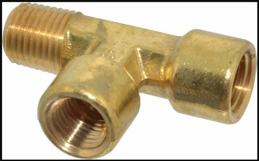 1/4" NPT MALE TO FEMALE STREET TEE Male - Female -Female Brass Propane Natural gas 127-4 127FRG-4 B105C