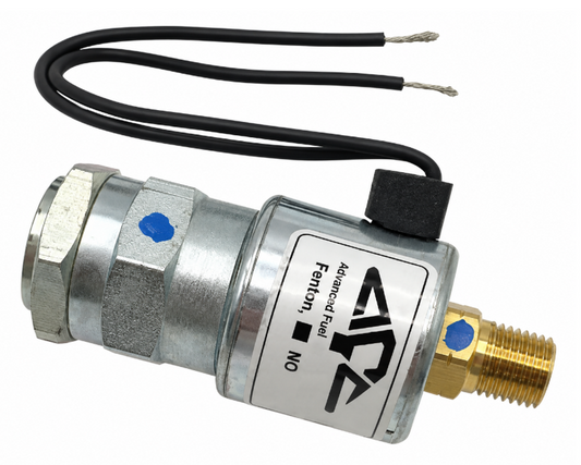 PROPANE 12V SOLENOID LOCKOFF PROPANE LPG FILTER 1/4" NPT MPT 12 VOLT AFC-152