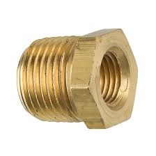 110-64 1/4" Female NPT to 3/8" Male NPT Brass Bushing Propane Natural Gas