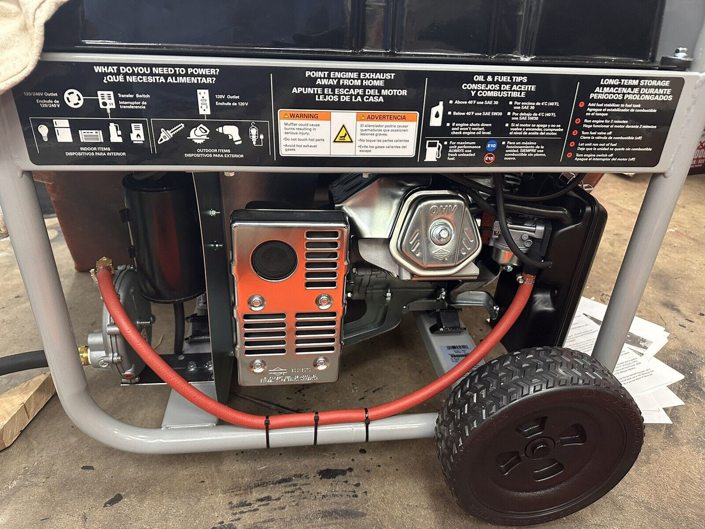 Low pressure Propane Natural Gas Generator Fits Briggs 030744 389cc S5500