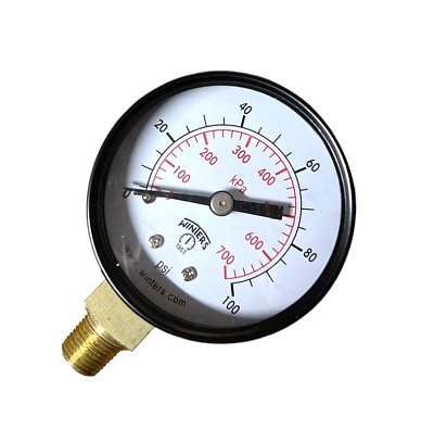 Winters Economy Gauge 100 Psi 100psi E 208 E208 New 1/8" NPT 2" Gauge
