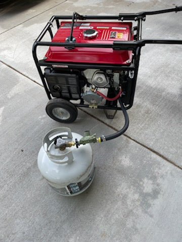 Tri-Fuel Propane Natural Gas Generator Honda EM5000SX EM5000S Alternative Fuel
