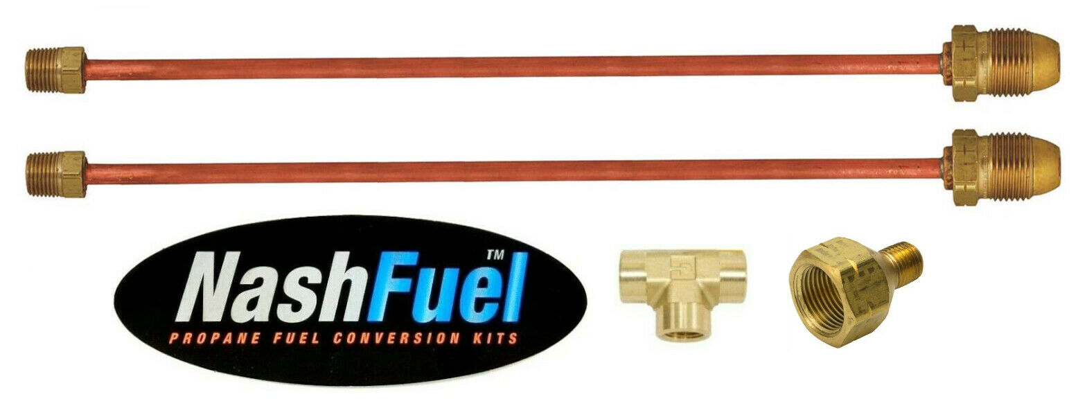 Dual Twin Propane Tank 2 Two Tanks one Appliance Copper Pigtail Line S ...