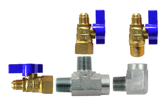 3/8" Flare 3 Way Propane Natural Gas Manifold Ball Valve Lock Off Low Pressure