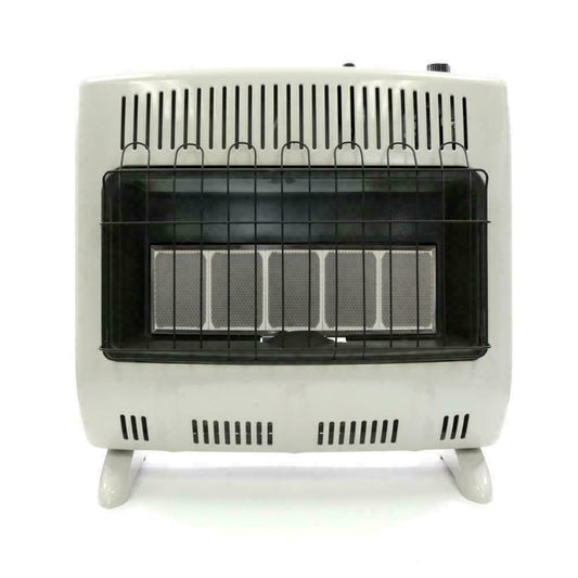 F156081 30,000 BTU Vent Free Radiant Natural Gas Heater Thermostat Blower NG