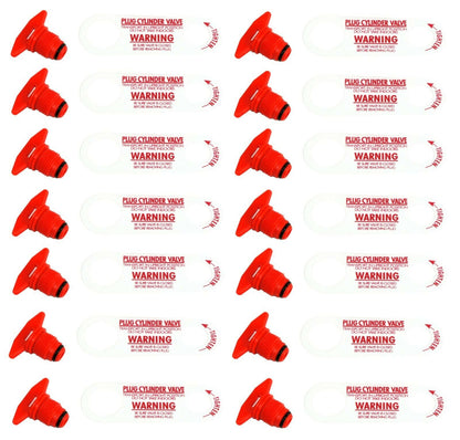 Propane Tank P.O.L. Plastic Plug POL Cap Safety Strap Red LPG Leak Stop Seal LOT