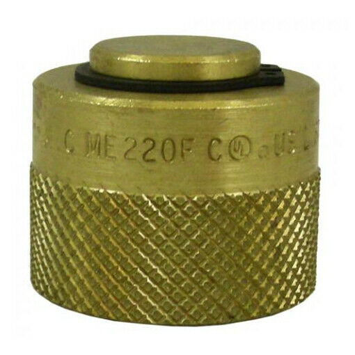 ME220FP Brass Propane Tank 1-1/4" Acme Vapor Return Valve Cap Forklift Lpg