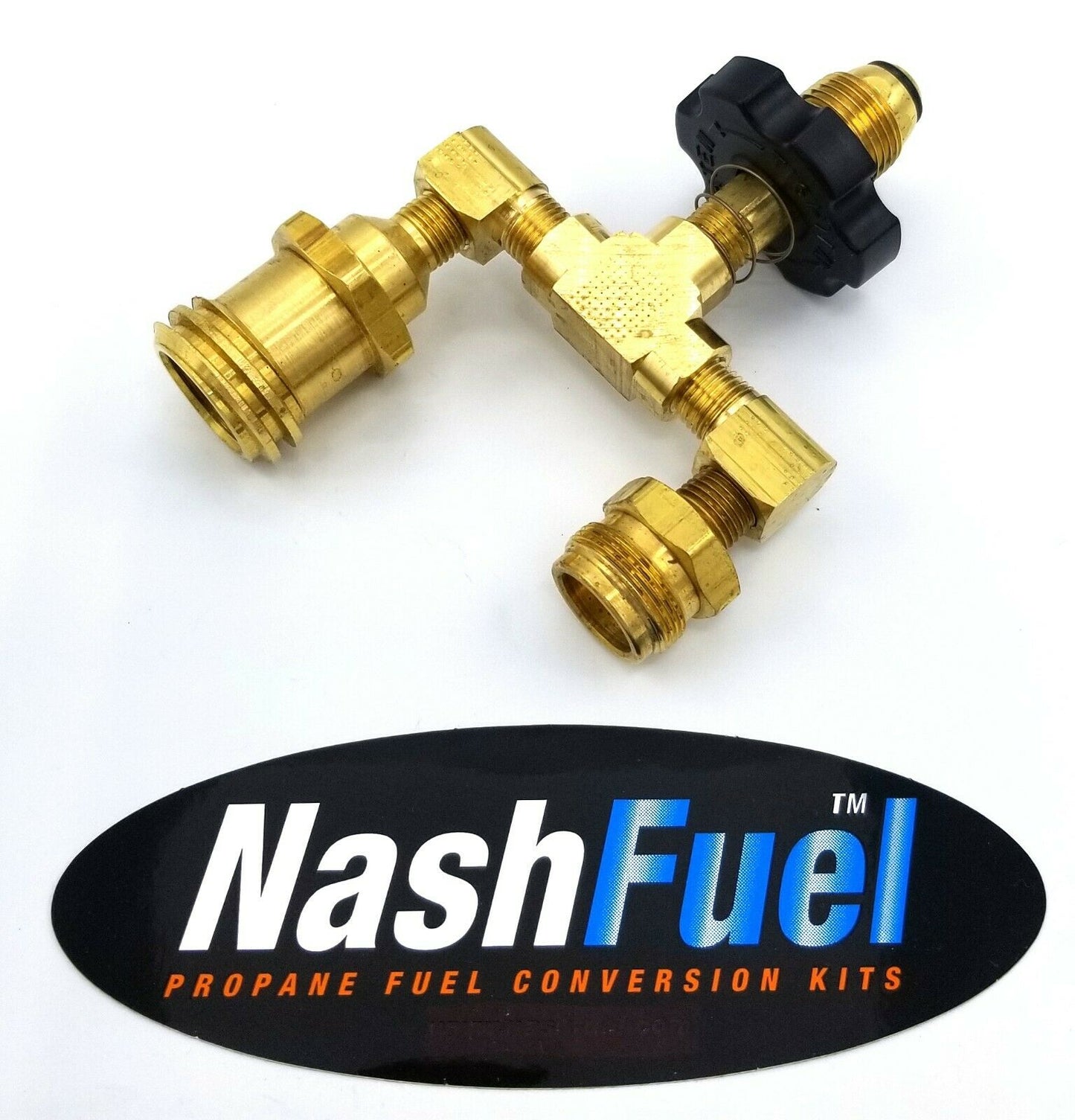 PROPANE VAPOR TANK Y-SPLITTER T-ADAPTER CONNECTION 1LB 1-5/16 ACME POL QCC LPG