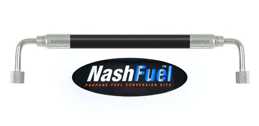 90º to 90º 3/8" Female 45° SAE Flare Crimped Propane Hose Assembly Liquid Vapor