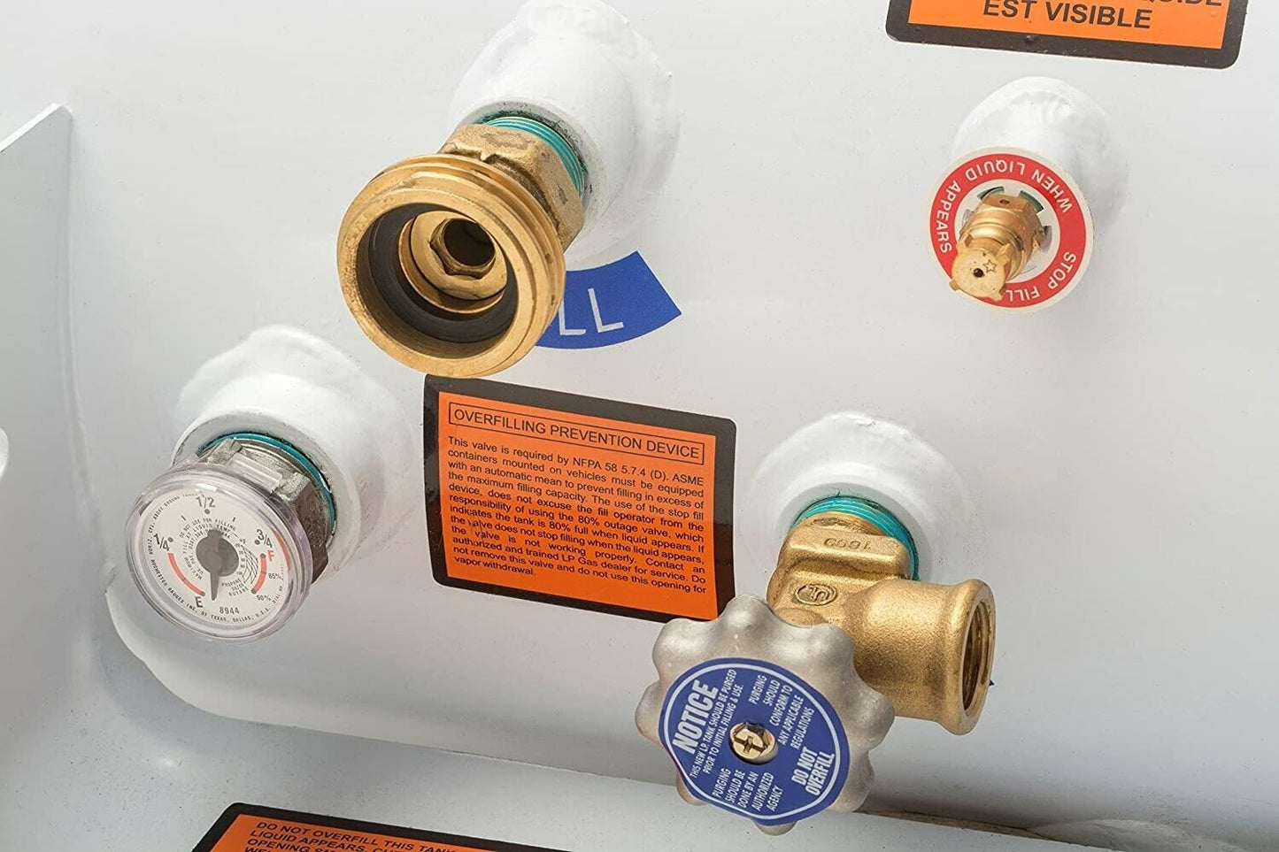 Horizontal RV Motorhome Permanent Frame Mount Propane Tank 20.3 Gallon 16x27 LPG