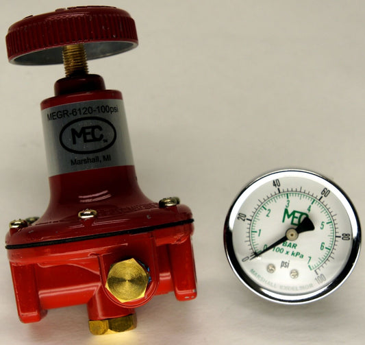 MARSHALL EXCELSIOR MEGR-6120-100 PROPANE REGULATOR ADJUSTABLE HIGH PRESSURE GAUGE