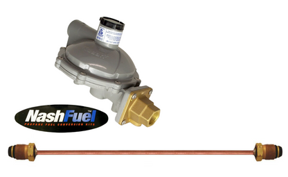 998TW-13 Twin Stage Propane Tank Regulator Copper Pigtail 1.4M BTU POL 3/4" NPT