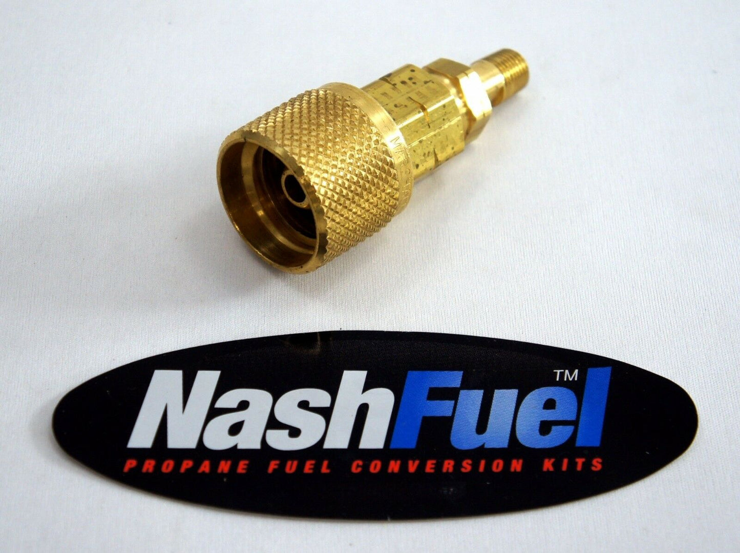 FULL FLOW BRASS 1-5/16" ACME QCC TO 1/4" NPT MALE BBQ GRILL PROPANE TANK ADAPTER
